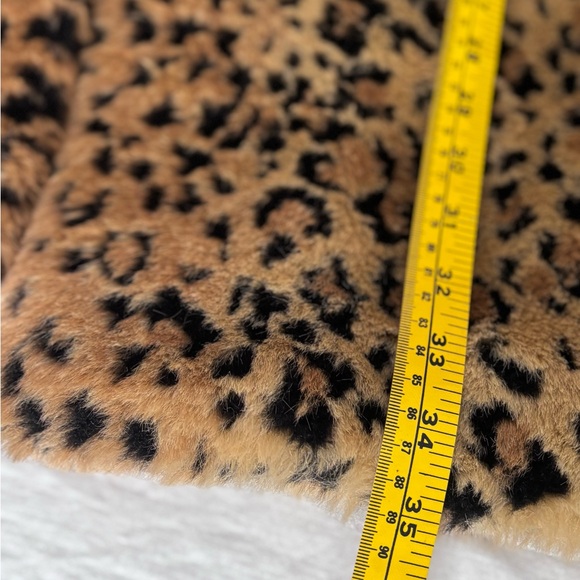 Women’s Vintage Penmans Leopard Print Faux Fur Clip Front Lined Pockets Coat S - Picture 12 of 16